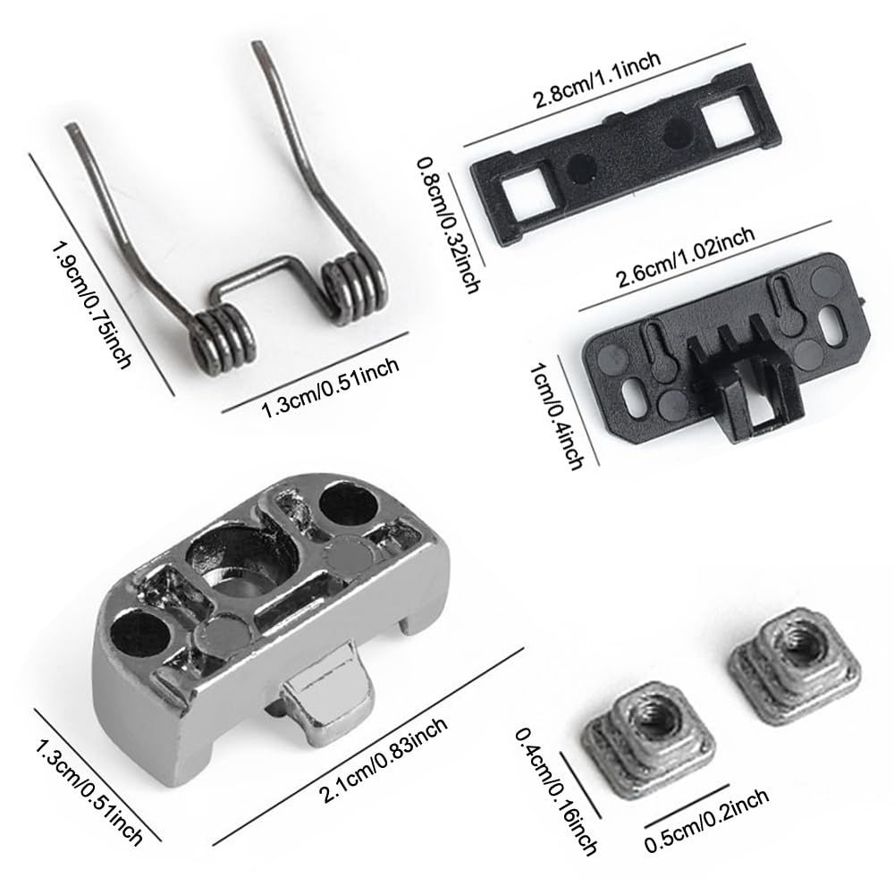 TorSor Hair Clipper Blade Replacement Parts Set Swing Head Guide Tension Spring Square Nuts Mount Iron Fixing Base Block for BaBylissPRO FX787 FX787G FX787B2 FX787RG FX787S FX726 Trimmers