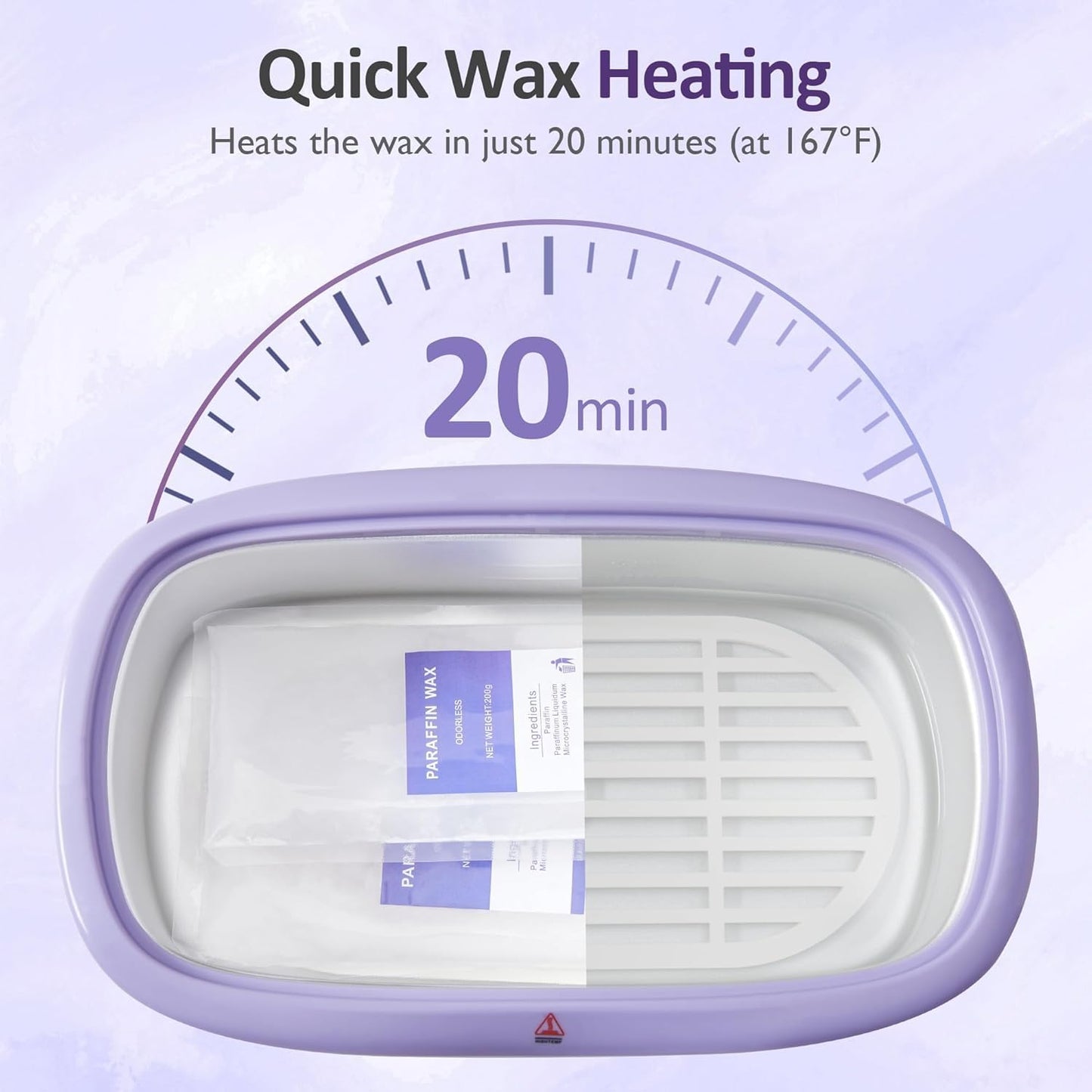 Sunvivi Upgraded Paraffin Wax Machine for Hand and Feet, 4000ml Large Capacity Paraffin Wax Warmer, 20-Min Fast Heating with Temp Control, Paraffin Bath with 8 Pack Refills for Smooth & Soft Skin