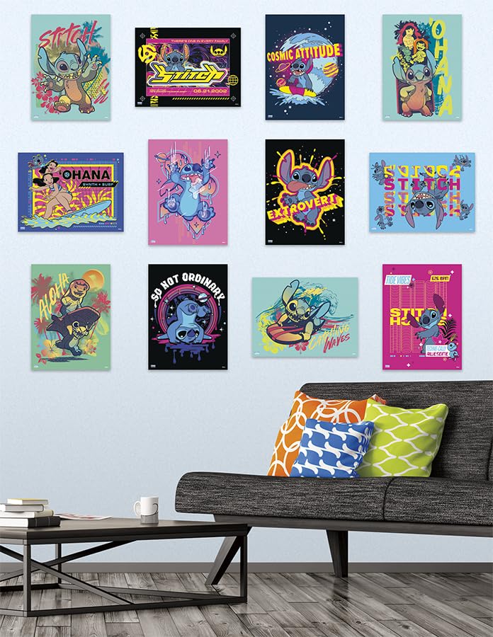 Disney Lilo and Stitch Poster Book - 12 Vibrant Posters