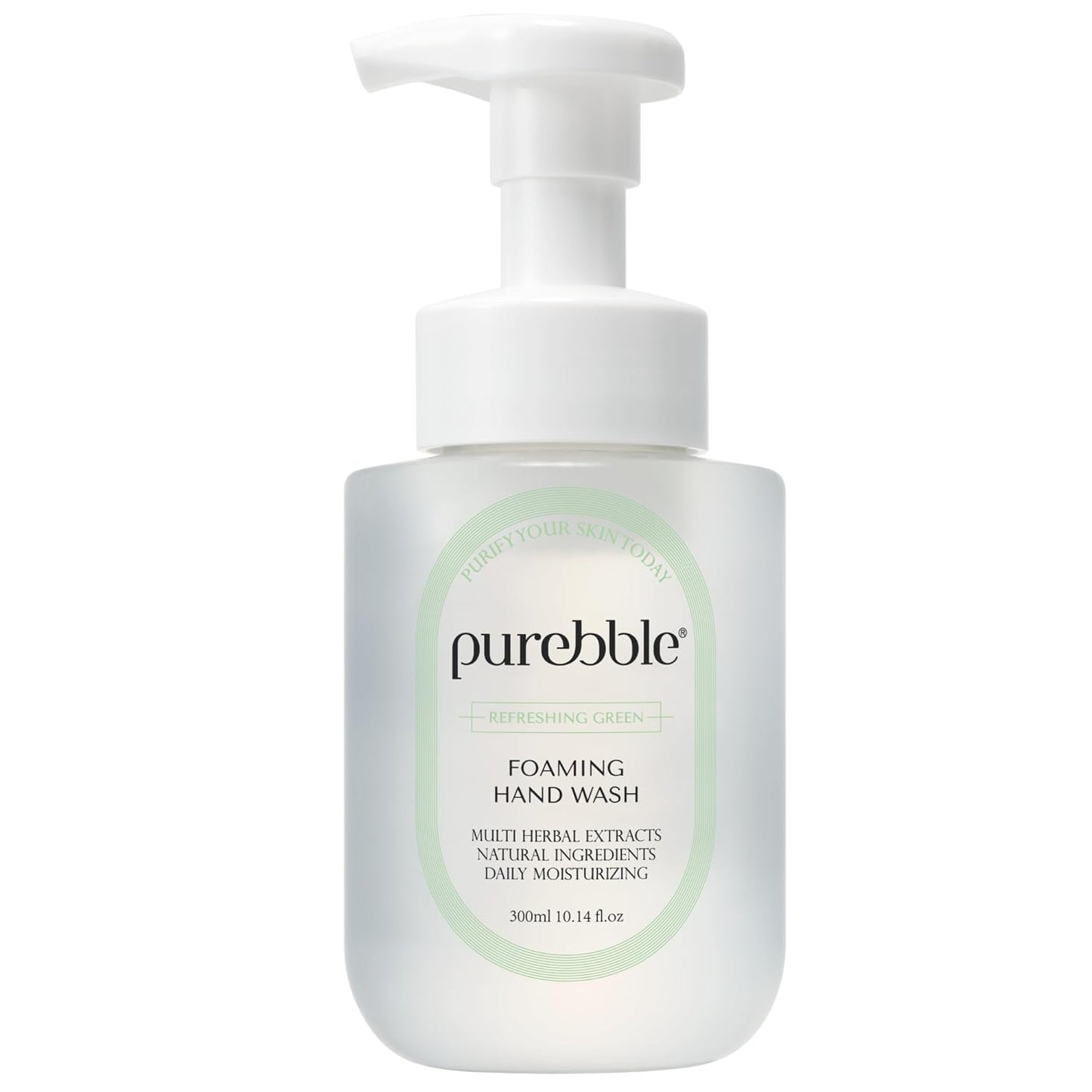 Refreshing Green Foaming Hand Wash - Hydrating with Hyaluronic Acid | Earthy Scent | 10.14 fl oz