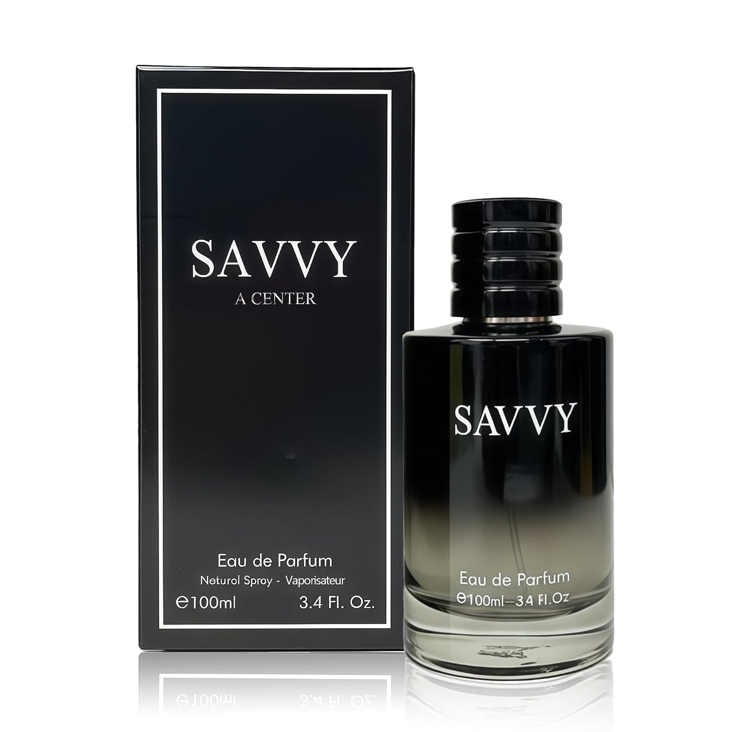 A CENTER Cologne for Men - 3.4 Fl Oz Alcohol-Free Eau de Toilette Spray | Bergamot, Amber & Vanilla Fragrance