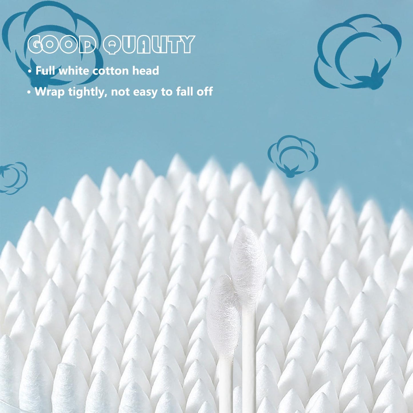 Precision Tip Cotton Swabs - Double Pointed Makeup Buds | 300 Pack