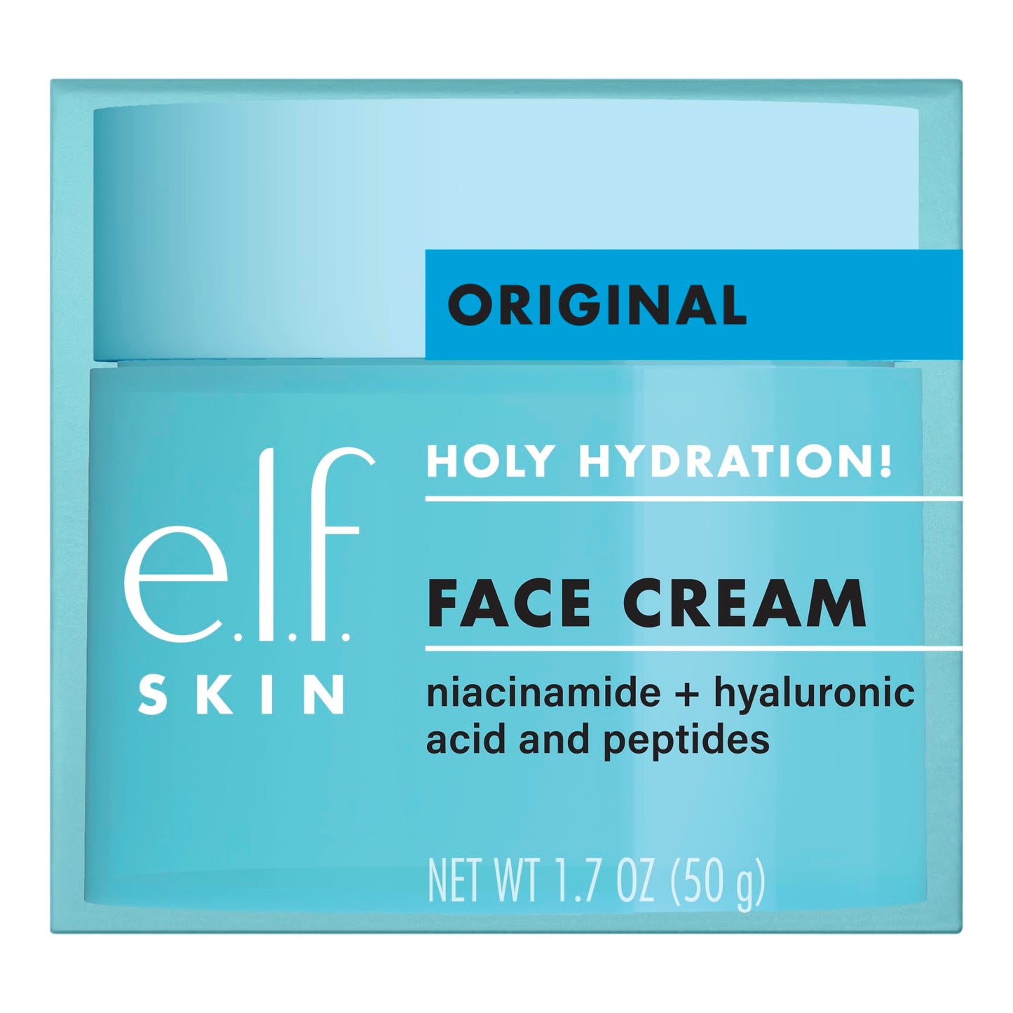 e.l.f. SKIN Holy Hydration! Face Cream with Hyaluronic Acid, Niacinamide & Peptides, Nourishing & Plumping Moisturizer, Vegan & Cruelty-Free