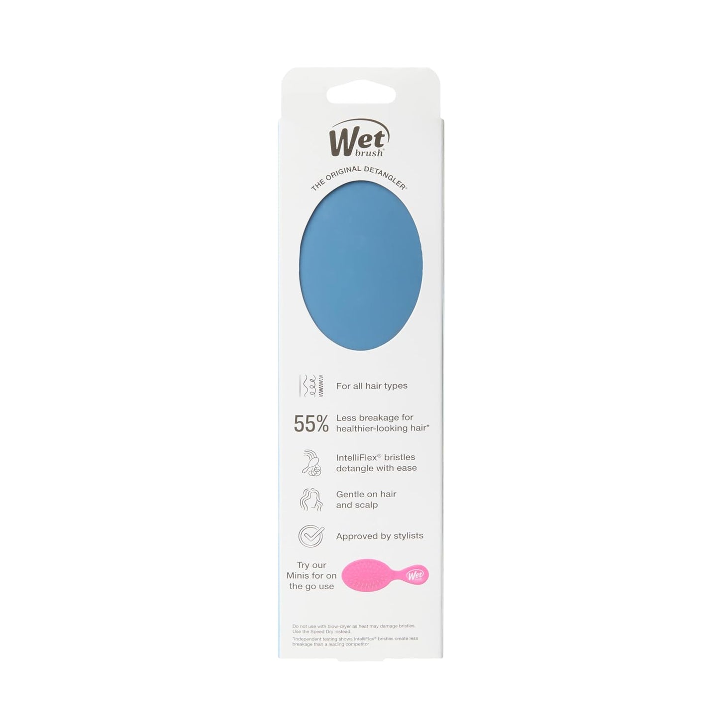 Wet Brush Original Detangler Hair Brush - Elemental Blue | Ultra-Soft IntelliFlex Bristles for Easy Detangling