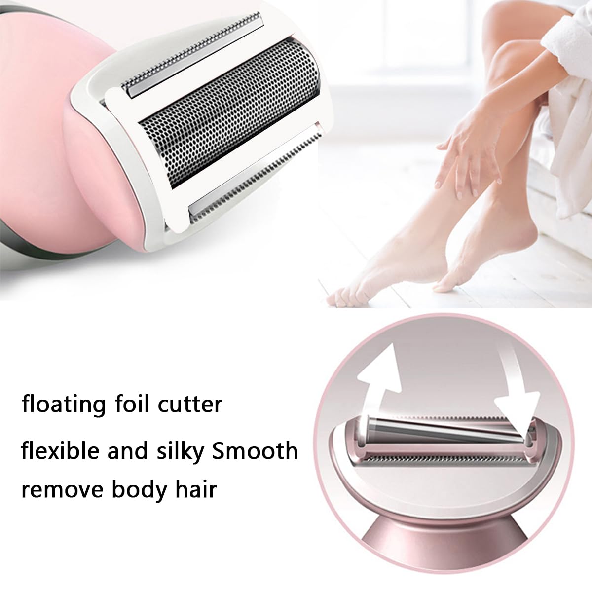 MOVELOVE BRL130 BRL140 BRL126 Replacement Foil Head for Philips Women Trimmer Shaver BRL130 BRL140 BRL126/136/146 BRE620 640 650 630-1 Count White
