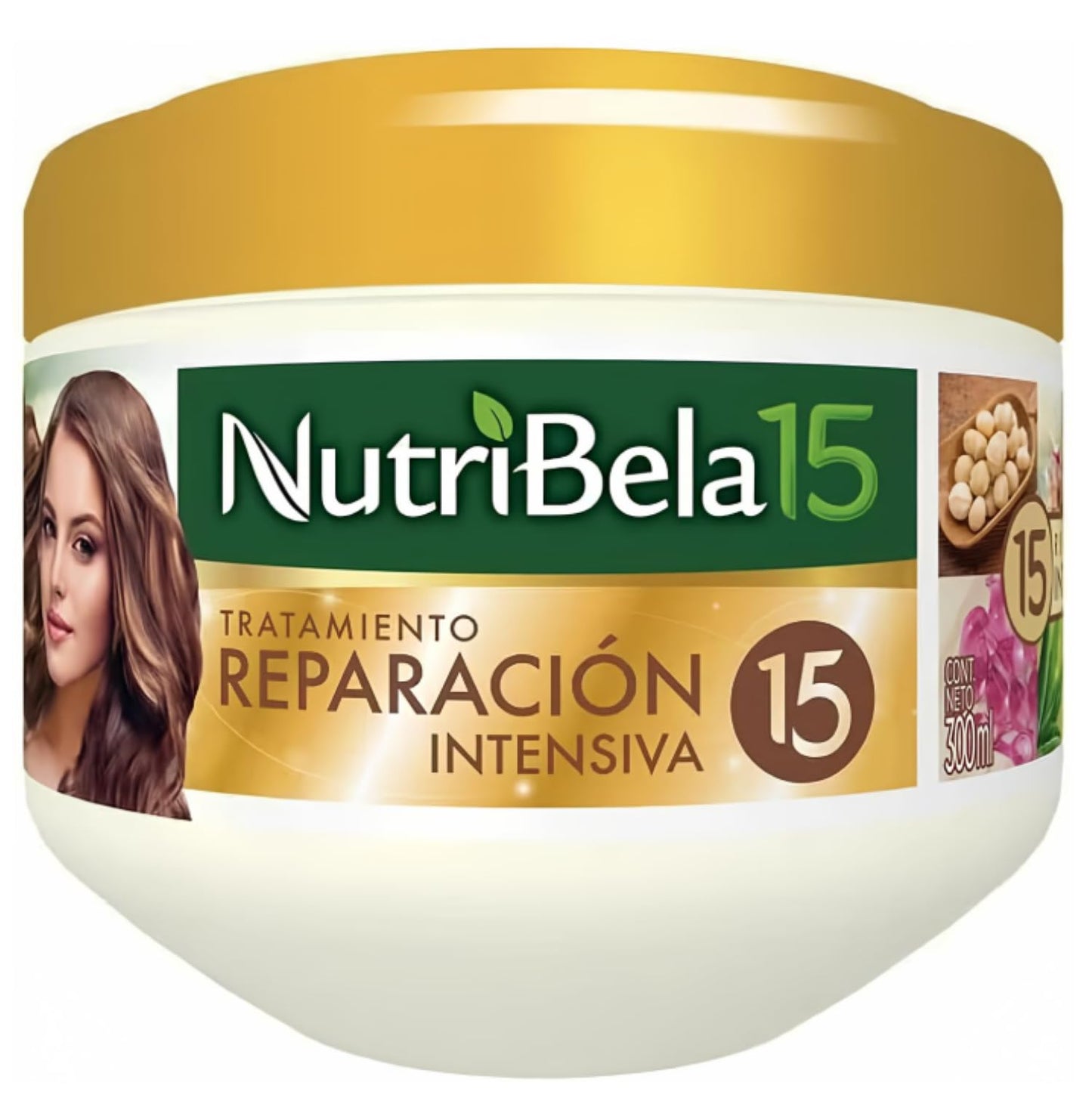 NUTRIBELA para el Cabello Tratamiento Reparación Intensiva 10.1 Oz /300 ml | Nutribella |Tratamiento para Cabello seco y maltratado | Mascarilla para el Cabello | 100% Colombiana | Collagen Mask