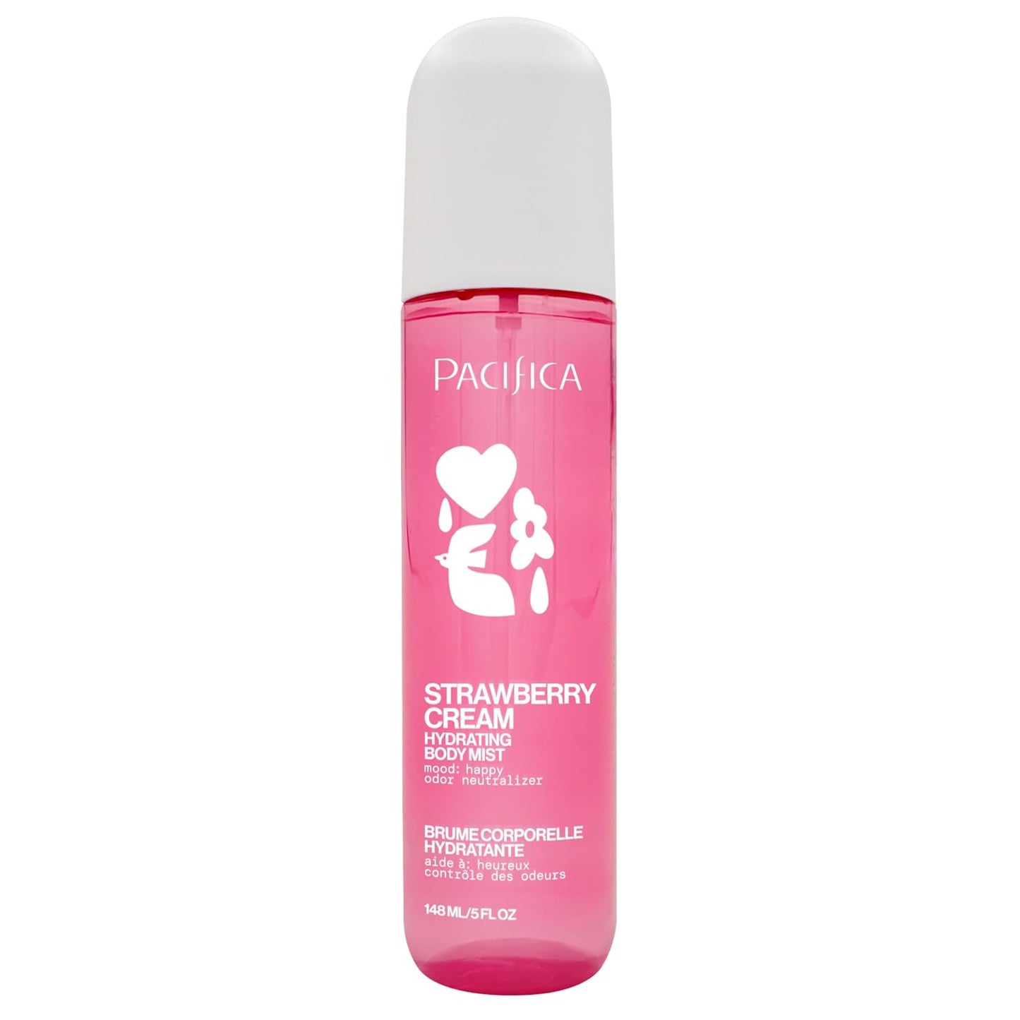 Pacifica Strawberry Cream Body Mist for Women - Hydrating Fruity Fragrance Spray | Vegan, 5 oz