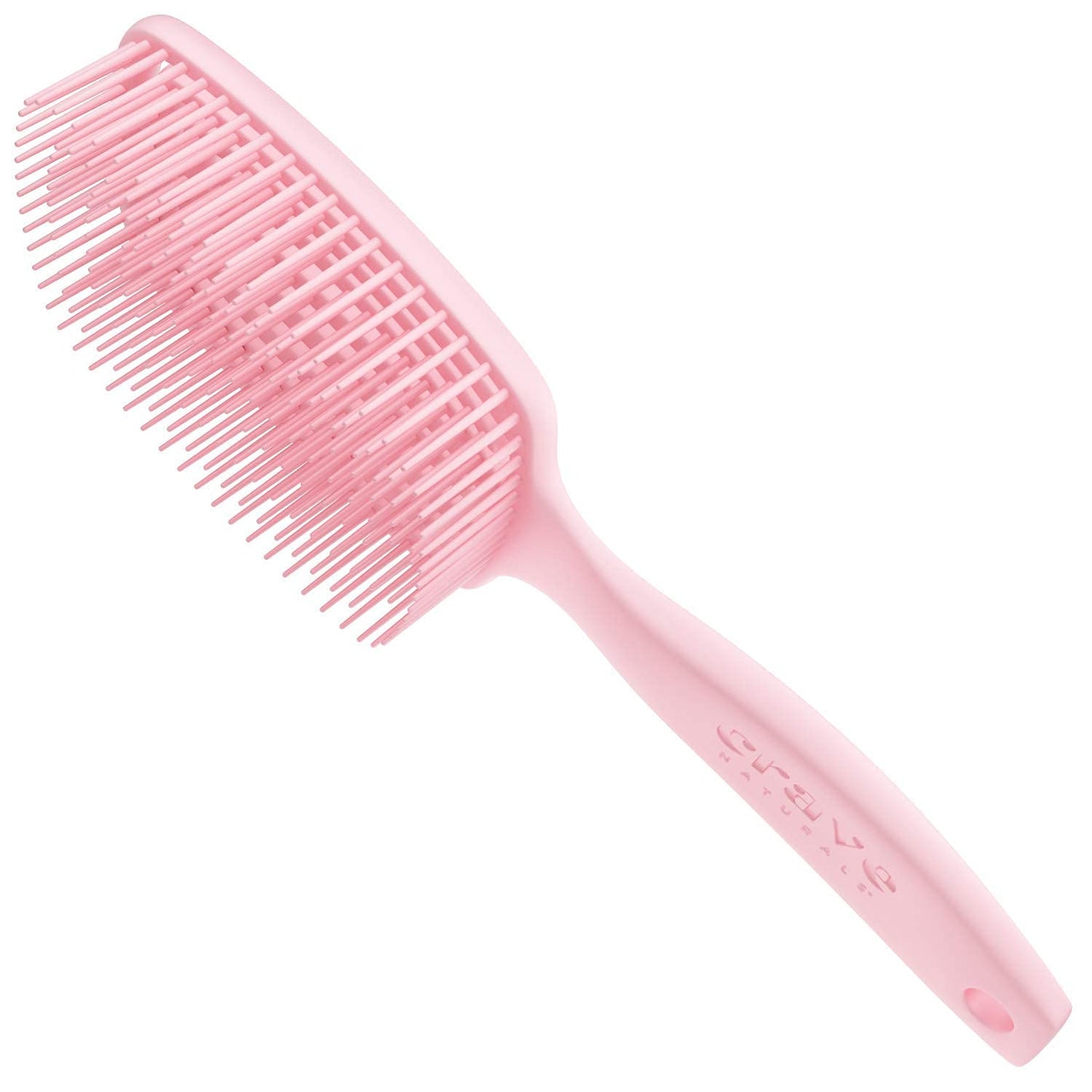 Crave Naturals Detangling Brush for Thick Hair - Flexible Paddle Brush | Comfort Grip, Pink