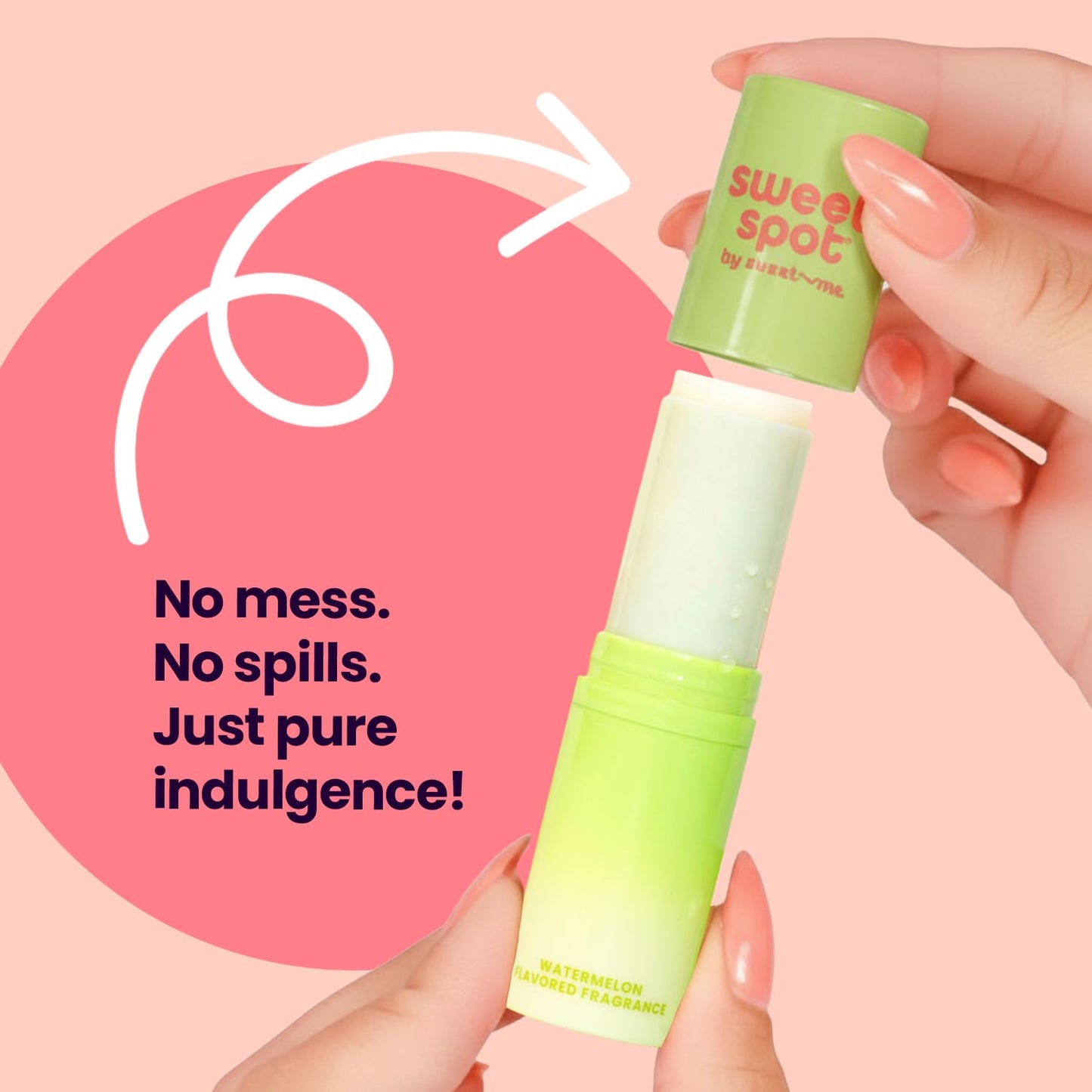 SweetSpot Flavored Solid Perfume Stick, Portable Travel Perfumes for Women, Long Lasting Fragrances, Non Sticky Formula, Natural Ingredients, Fragrance Stick (Watermelon)
