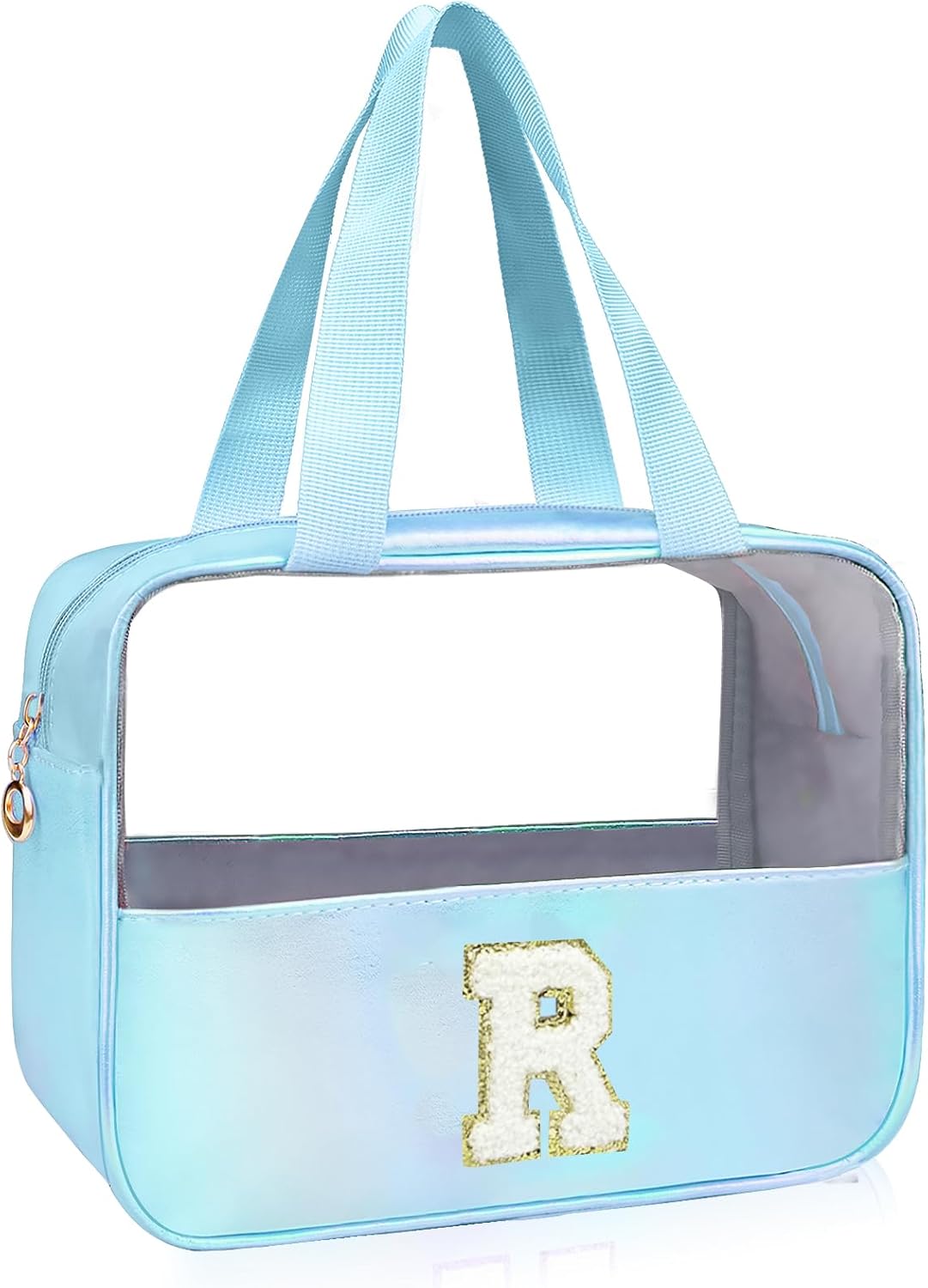 Personalized Pink Clear Makeup Bag - Large Cosmetic Organizer for Travel | Ideal Gift for Women & Girls