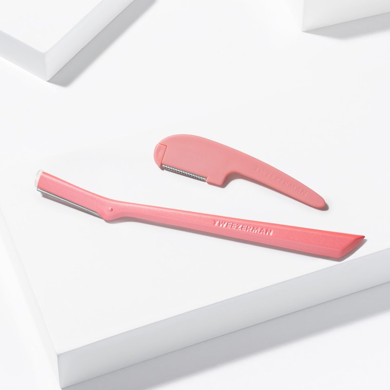 Tweezerman Tea Rose Prep and Plane Facial Razor Set