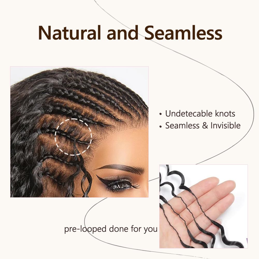 Burmese Curly Crochet Human Hair Extensions - 16 Inch, 50g, Natural Black | Perfect for Black Women