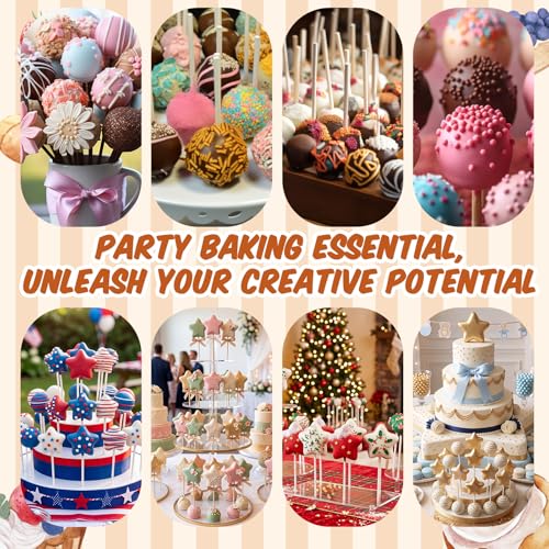 Yiyiring Cake Pop Mold Set - 2 Shapes: Round & Star for Baking