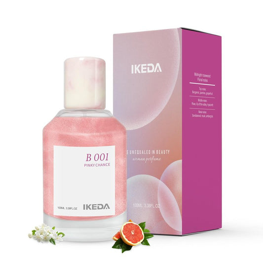 ikeda perfume Women Perfume,Eau de Parfum 100ml Mini Bottle Long Lasting Fragrance, Jasmine,Rose,Myrtle Sandalwood Scents Fruity Notes Gift for Girl (Pink Meet)