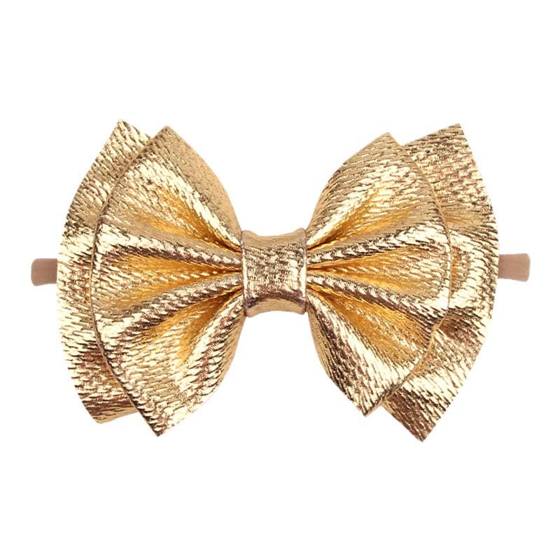 LDDCX Gold Baby Hair Clips with Bows for Infant Toddler Girls - F Variation
