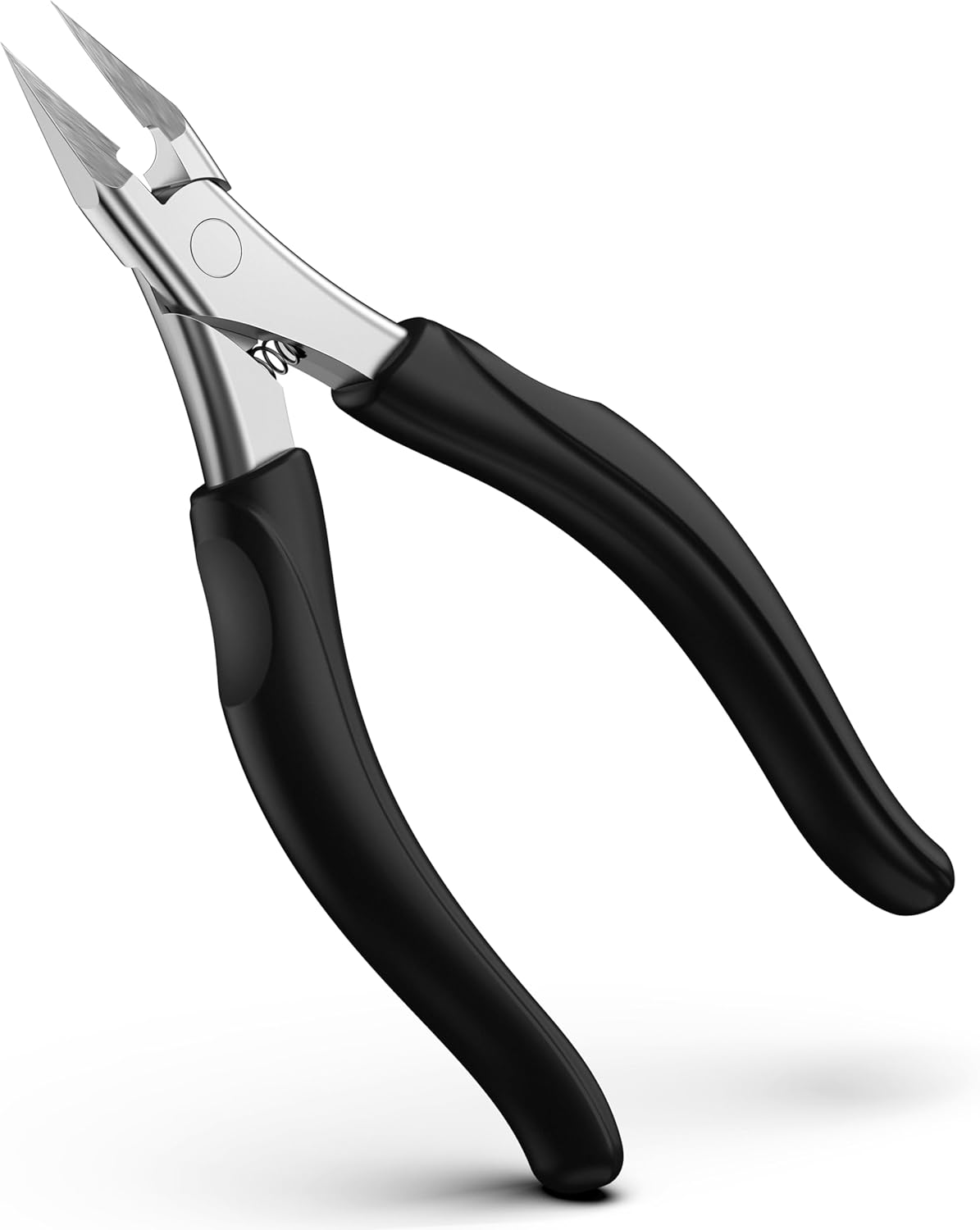 Professional Straight Edge Toenail Clippers - Heavy Duty Long Handle for Thick Nails & Ingrown Toenails | Precision Pain-Free Grooming, Black