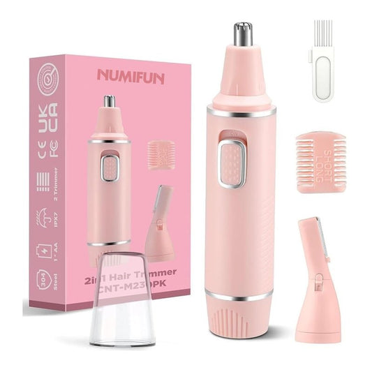 NUMIFUN Nose Hair Trimmer for Women-2025 Professional Painless Eyebrow Trimmer and Nose Trimmer Facial Hair Removal Nasal Hair Clippers Professional, Easy to Clean, Dual-Edge Blade,Black