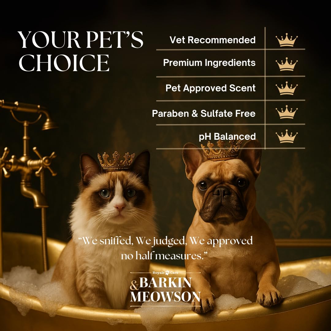 Barkin & Meowson Detangling Spray for Dogs & Cats 350ml / 11.83 fl.oz - Oat Extract, Pet-Friendly Scent