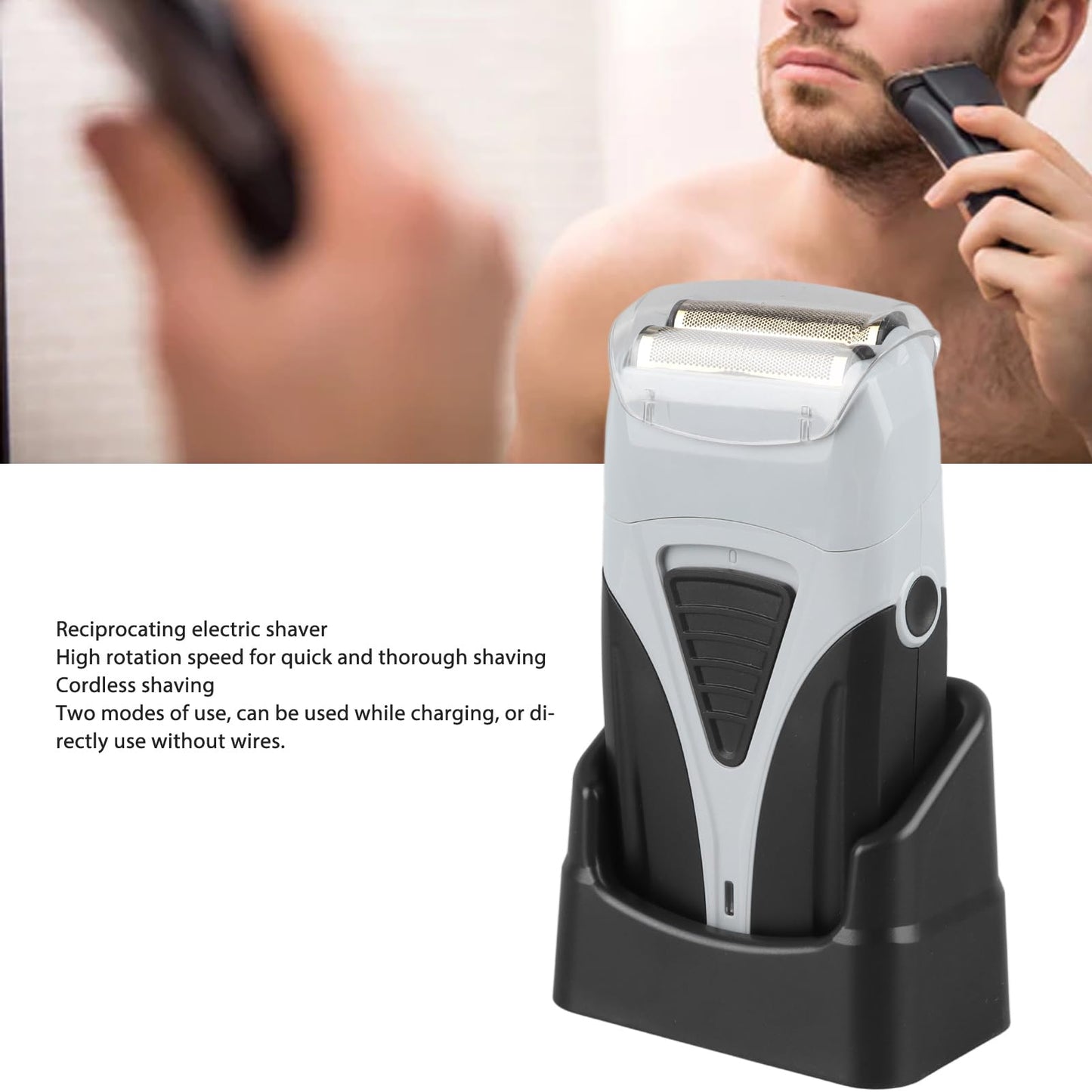 Rechargeable Hair Clippers, Men Reciprocating Electric Shaver Multifunctional Rechargeable Beard Trimmer, Beard Trimmer, Hair Trimmer for Men