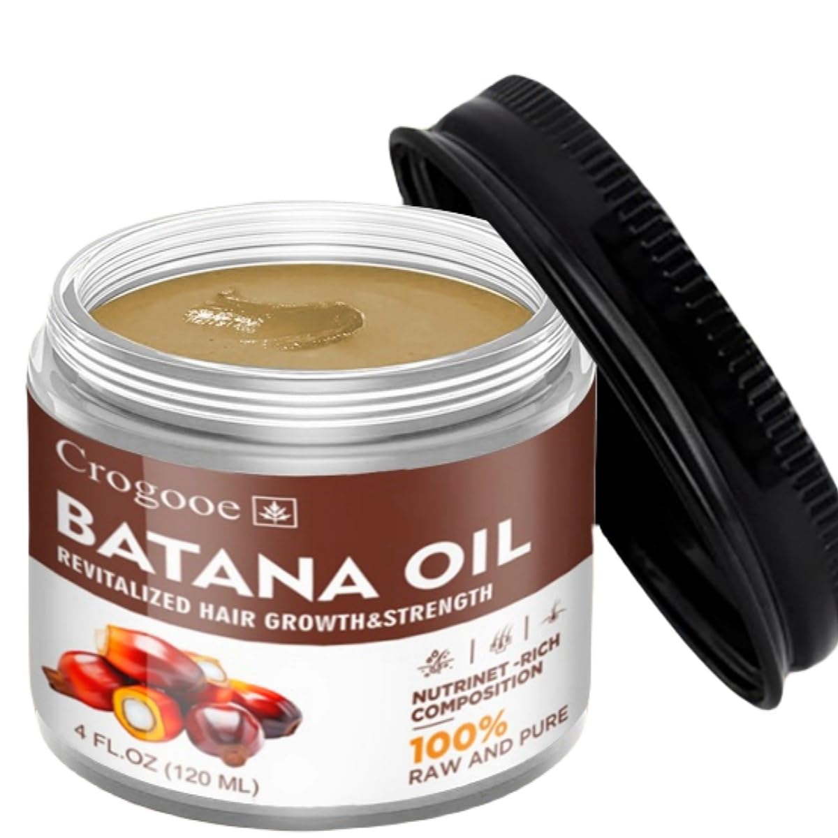 Unrefined Batana Oil For Hair Growth-Authentic & Organic Batana Hair Mask Natural Hair Growth Oil Jarhair Care Comfort Strength Hairgrowthoil 4 Oz
