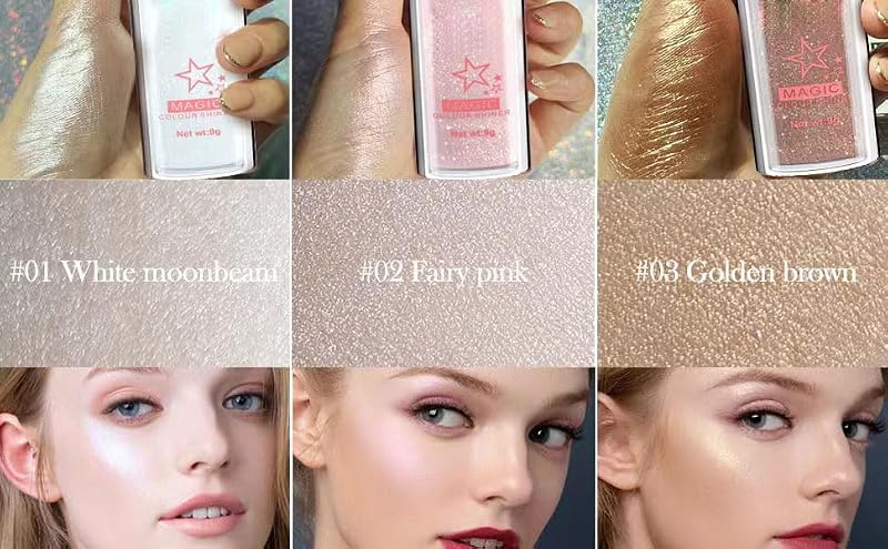 Glitter Highlighter Powder for Face & Body - White Moonbeam