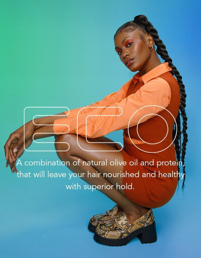 Eco Style Gel Olive Oil - Moisturizing Hair Styling Gel for Shine & Split End Control - 8 oz