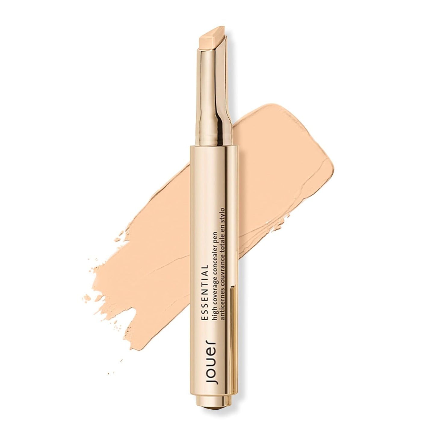 Jouer Essential High Coverage Concealer Pen - Brightening Under Eye Concealer for Dark Circles | Hyaluronic Acid & Vitamin E