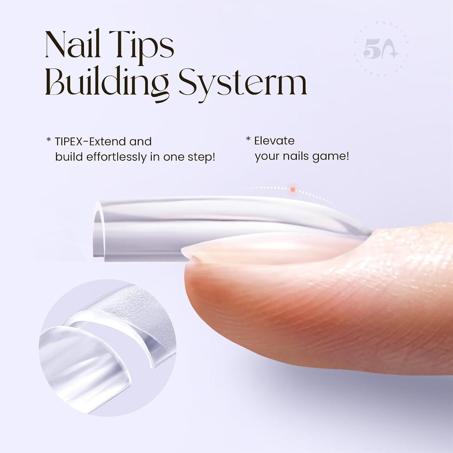 Instant Apex Nail Tips - Square Medium Gel Nail Tips with 15g Nail Glue | 128pcs, 16 Sizes, Thicker Acrylic Press-On Nails