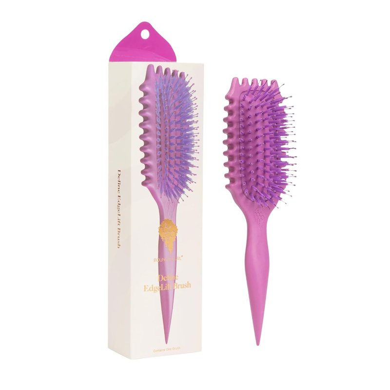 EdgeLift Brush - Professional Hair Styling Tool for Defined Edges | Orchid Color