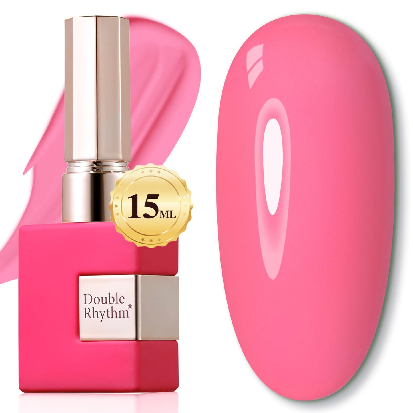 Gel Nail Polish - Double Rhythm 15ML Pearl White Soak Off for Art Manicure | DIY at Home