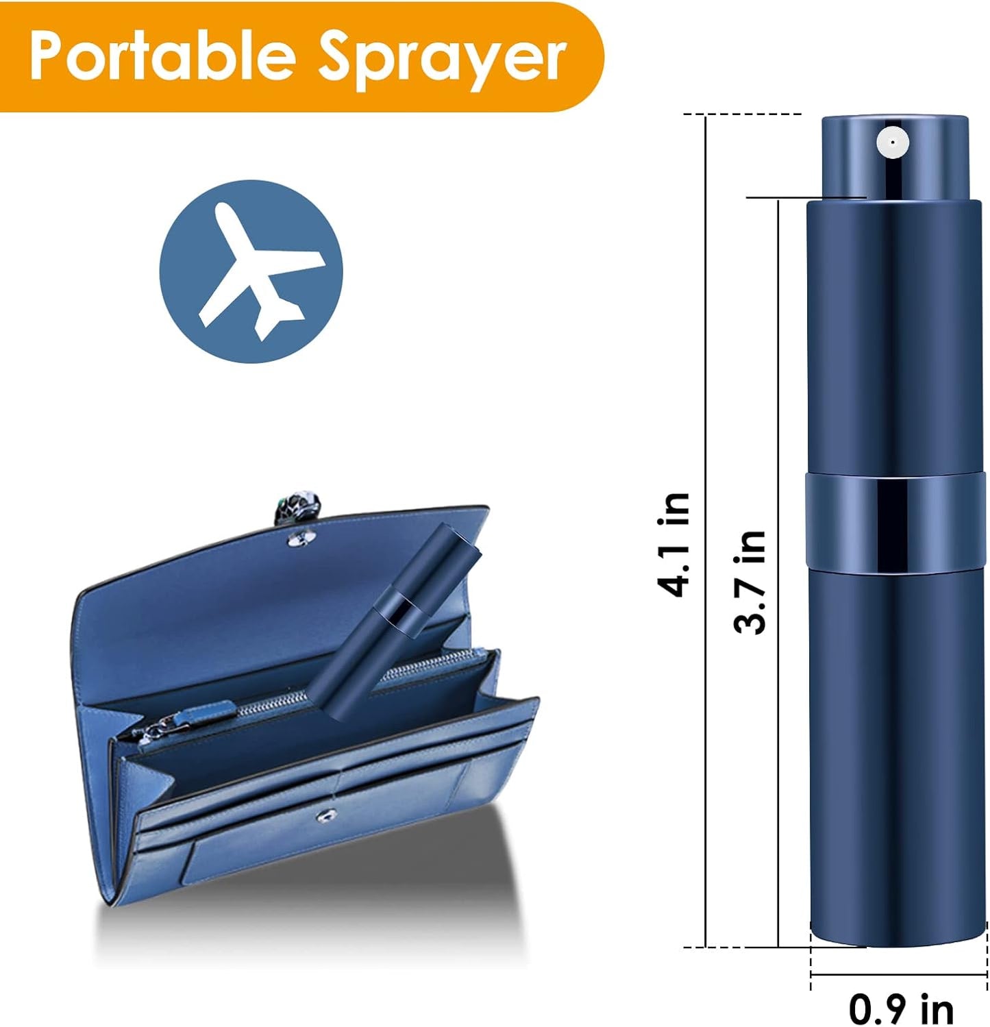 Travel Atomizer Bottles - Refillable Mini Fragrance Sprayers | 8ml Pocket Perfume Dispenser (4 Pack)