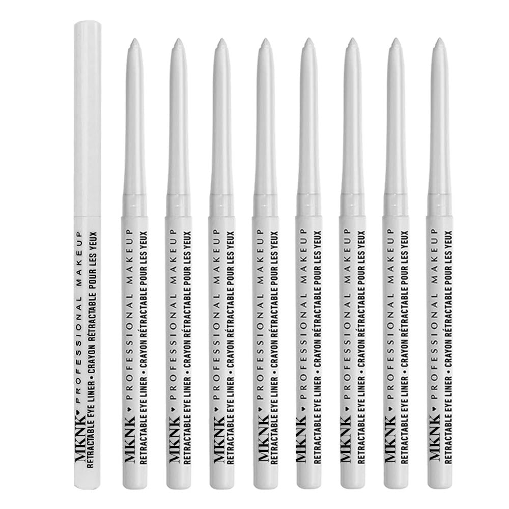 Retractable Creamy Eyeliner & Eyeshadow Sticks - Ultra Pigmented Matte Finish | 4 Pcs in Black, White, Brown, Blue, Purple, Green, Gray