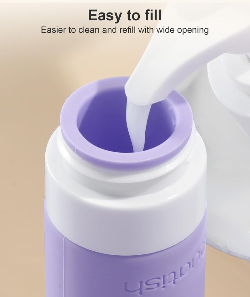 Travel Bottles for Toiletries - TSA Approved Leak Proof Silicone Containers | 20 Pack, Purple