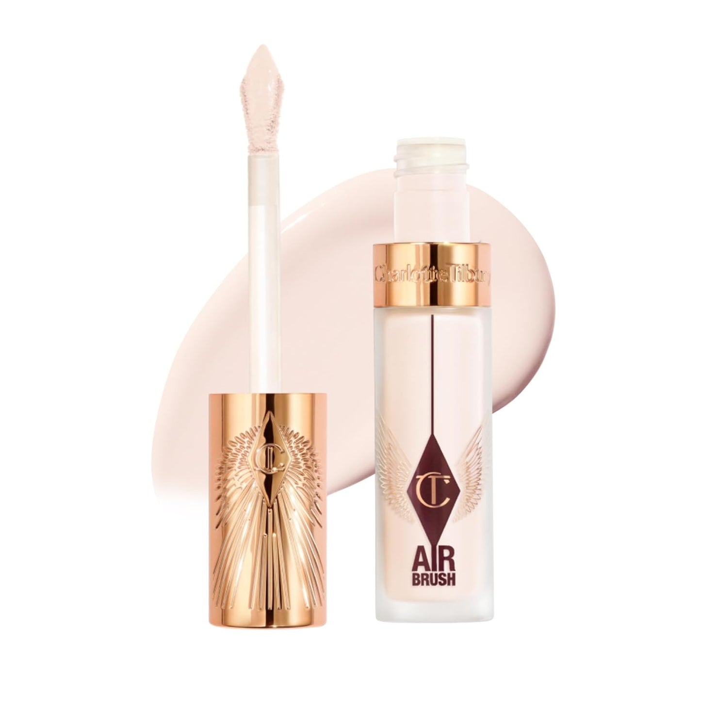 Charlotte Tilbury AIRbrush Flawless Blur Concealer - Longwear, Hydrating, Full Coverage for Dark Circles & Blemishes | Natural Matte Finish