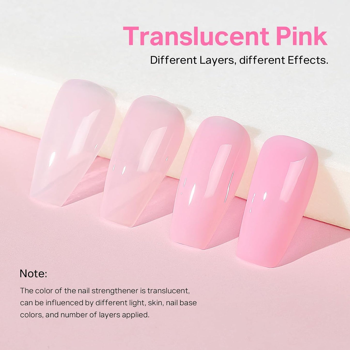 MIZHSE Nail Strengthener & Growth Hardener - Extra Strong Repair for Thin, Damaged Nails | 16ML Pink Ridge Filler