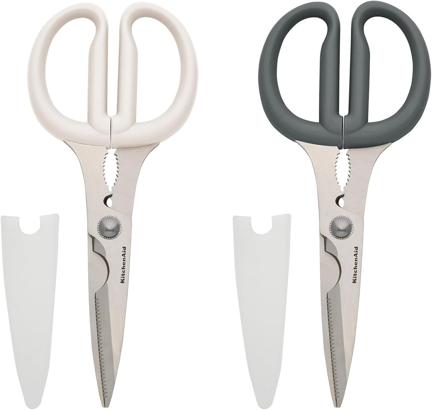 KitchenAid Kitchen Shears - Durable Stainless Steel Scissors with Soft Grip Handle | 8.72 Inch, Black