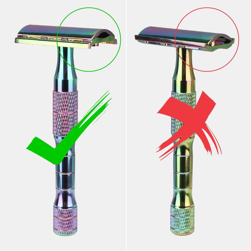 Rainbow Safety Razors for Men and Women, Single Blade Razor, Reusable Metal 1 Blade Razor, with 10 Stainless Steel Double Edge Blades, Smooth & Close Shave, Plastic Free, Sustainable