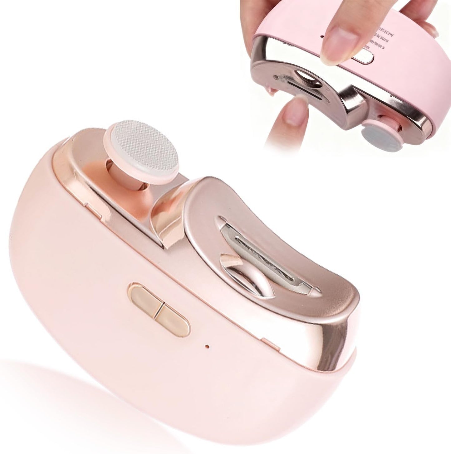 Electric Nail Clipper - Adjustable Blade for Thick & Thin Nails | Automatic Trimmer for Seniors, Adults & Babies (White)