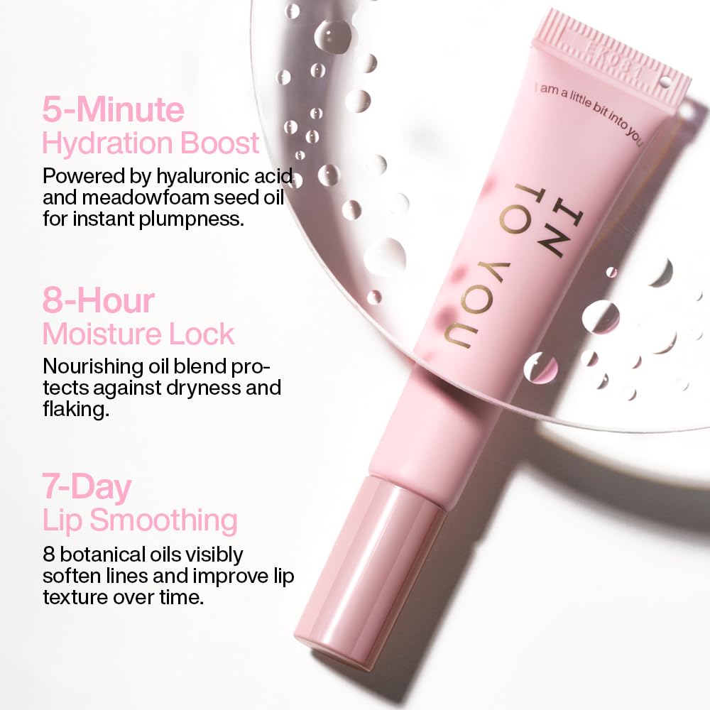 INTO YOU Bare Tint Lip Balm, Moisturizing Lip Softening Makeup, Hydrating Sheer Shine, Soothing Lip Gloss, Long lasting lightweight Serum, Plumping, Smoothing Lip Glow Oil, BT02