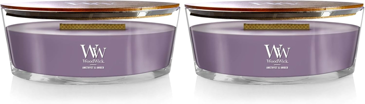 WoodWick Medium Hourglass Candle - White Tea & Jasmine Scent | 9.7oz, Crackling Burn, Perfect for Gifting (Pack of 4)