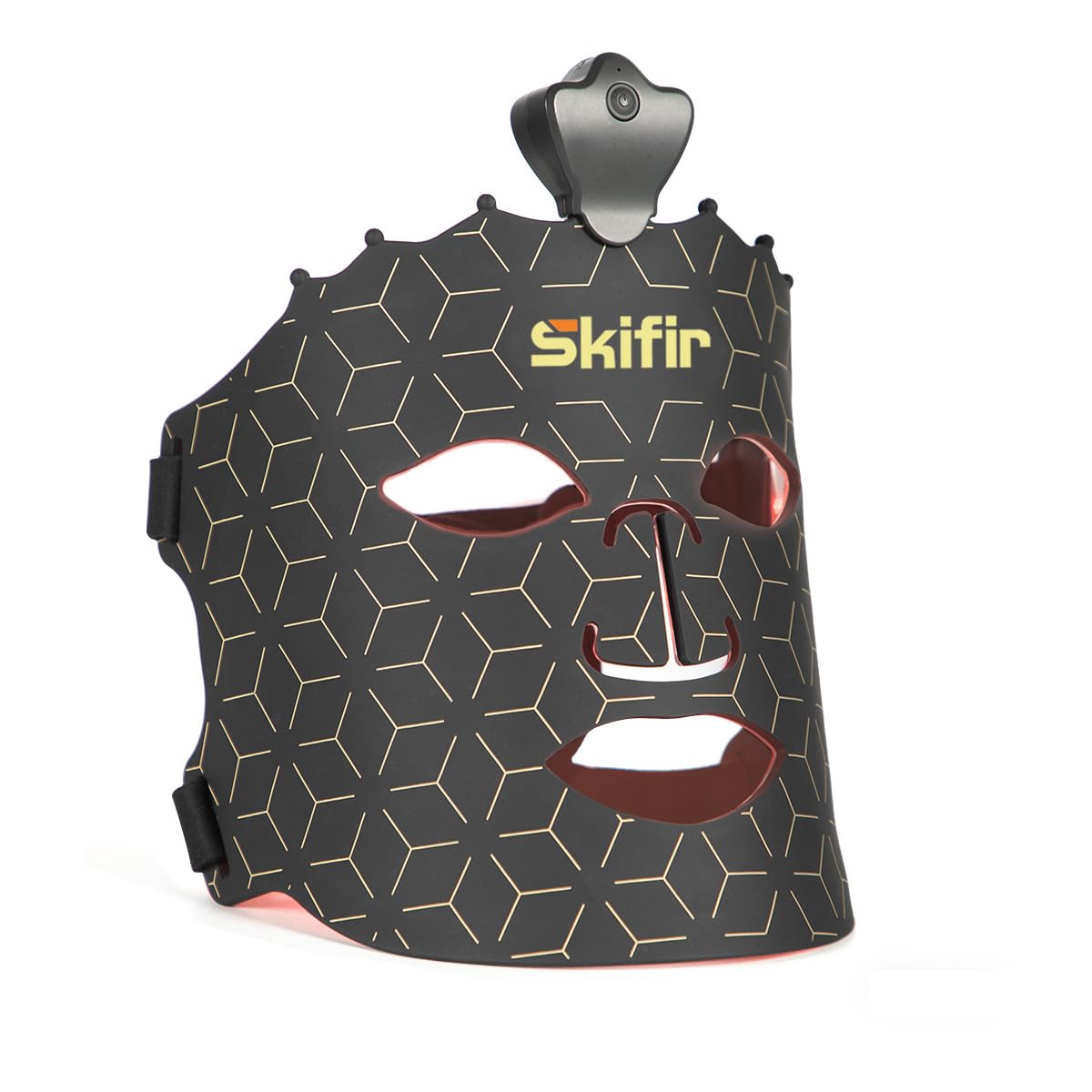 SKIFIR Wireless Photoelectric Beauty Red Light Mask Sustainable, Rechargeable and Ergonomic Design for Home & Travel (Black)