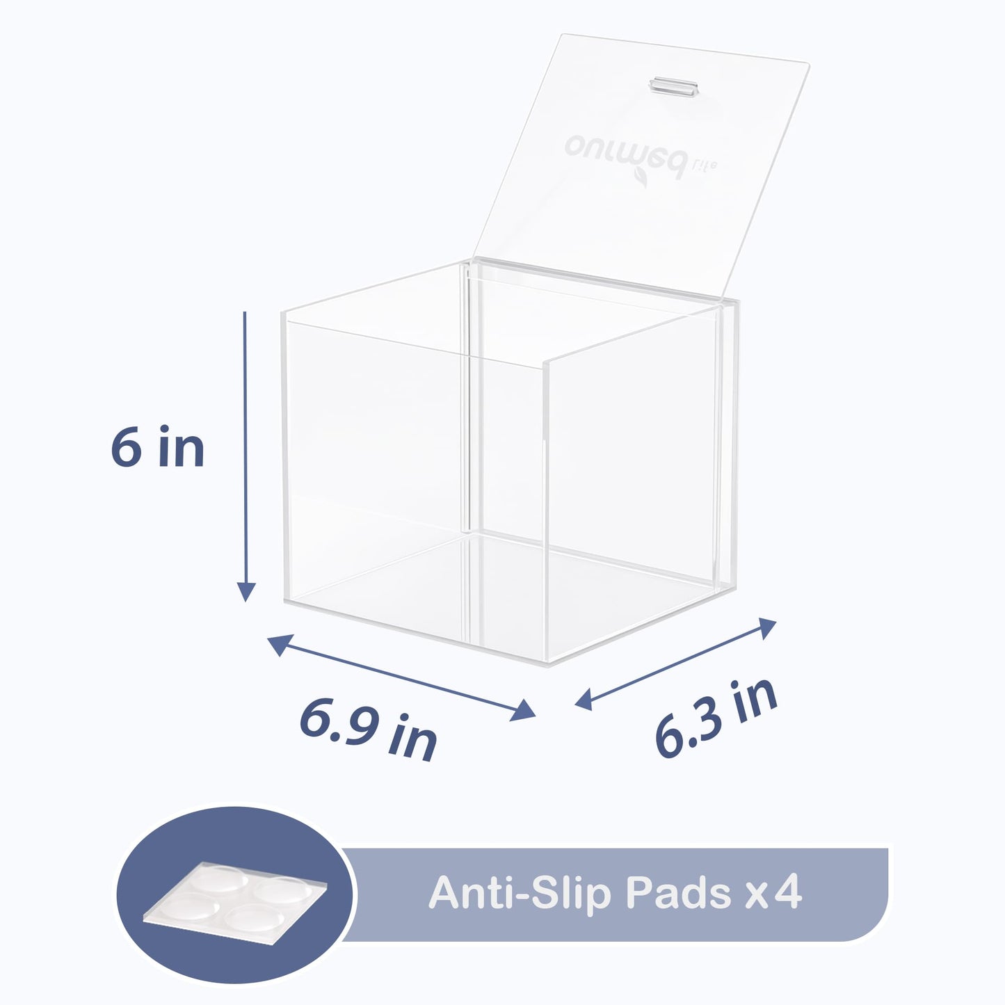 Ourmed Life Clear Acrylic Face Towel Holder, Organizer Box for Bathroom Countertop Storage, Disposable Face Towels Container and Face Towel Clear Box with 50 Count Clean Facial Towels Included