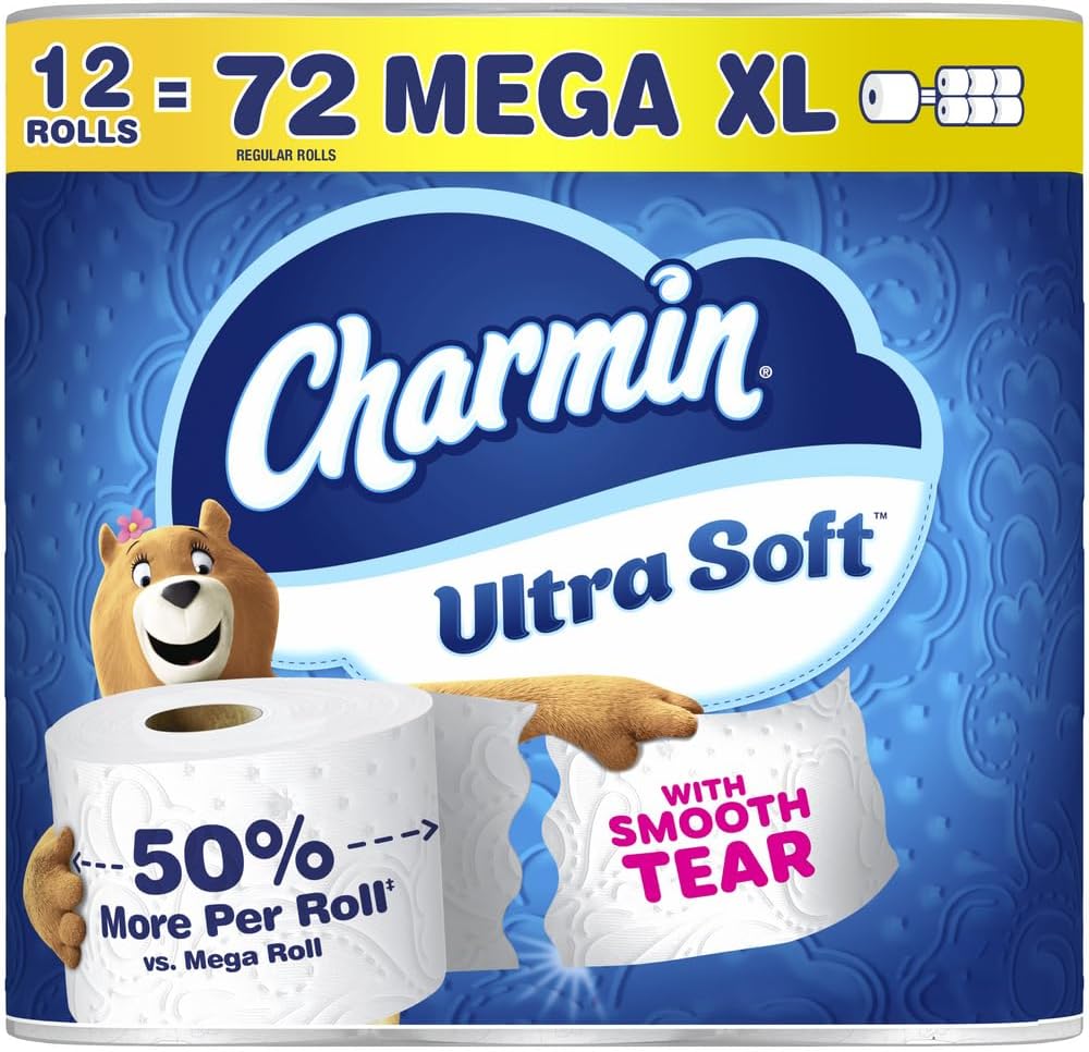 Charmin Ultra Soft Toilet Paper - 6 Mega Rolls | Equivalent to 24 Regular Rolls