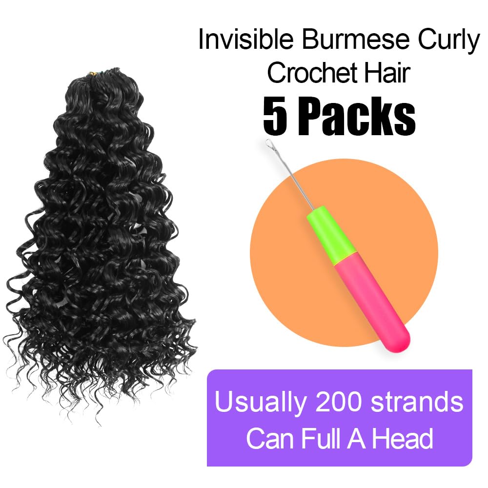 LOCSBYHAND Synthetic Curly Feather Crochet Hair 12 Inch 100 Strands 1B