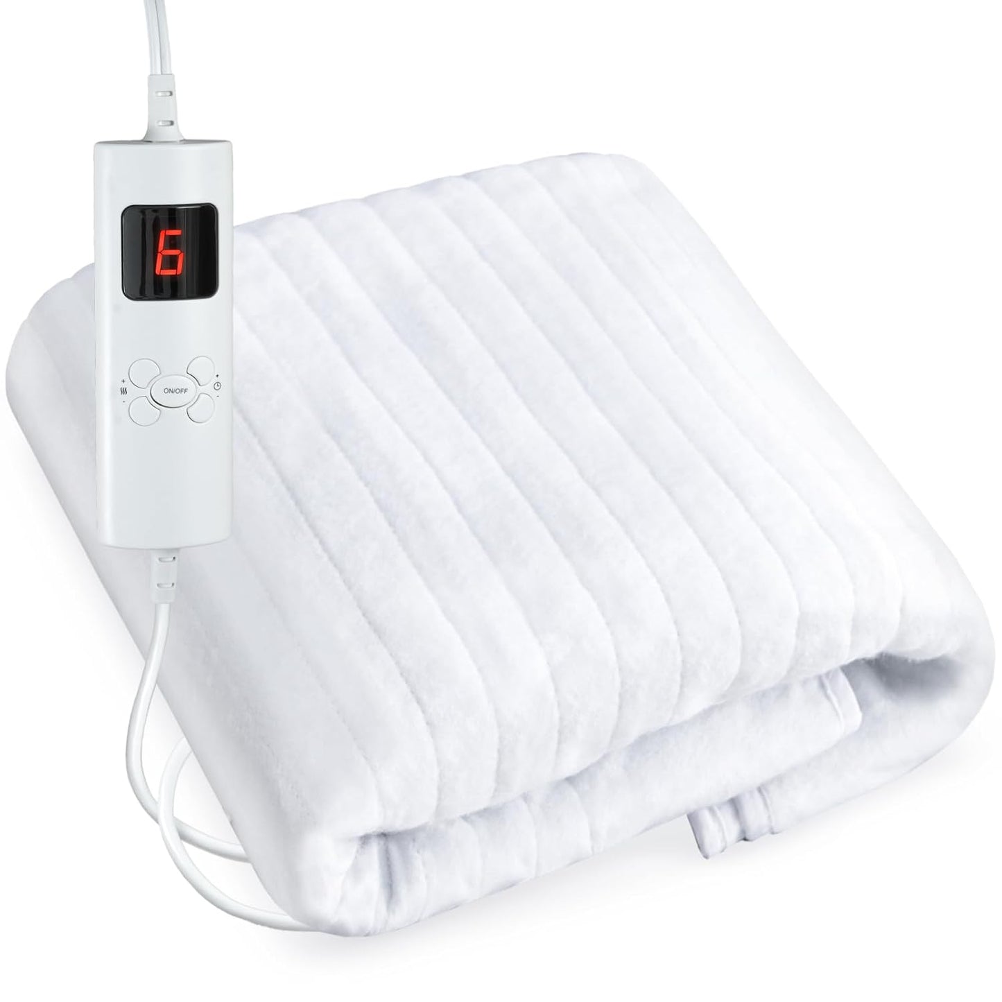 Electric Heating Pad for Massage Table - 6 Heat Settings | Digital Control, Overheat Protection, 72.8" x 30", White