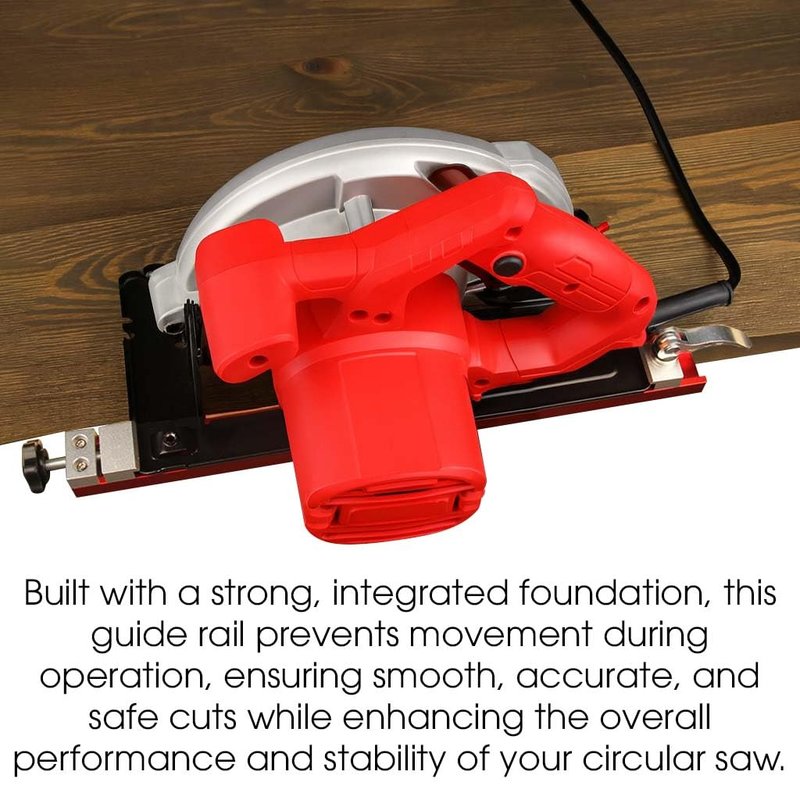 Adjustable Circular Saw Guide Aluminum Alloy Universal Rail Saw Guide Rail Fits 12 Inch Base Precision Electric Jig Attachment Cutting Machine Specially Designed for Milling Tasks & Edge Woodworking