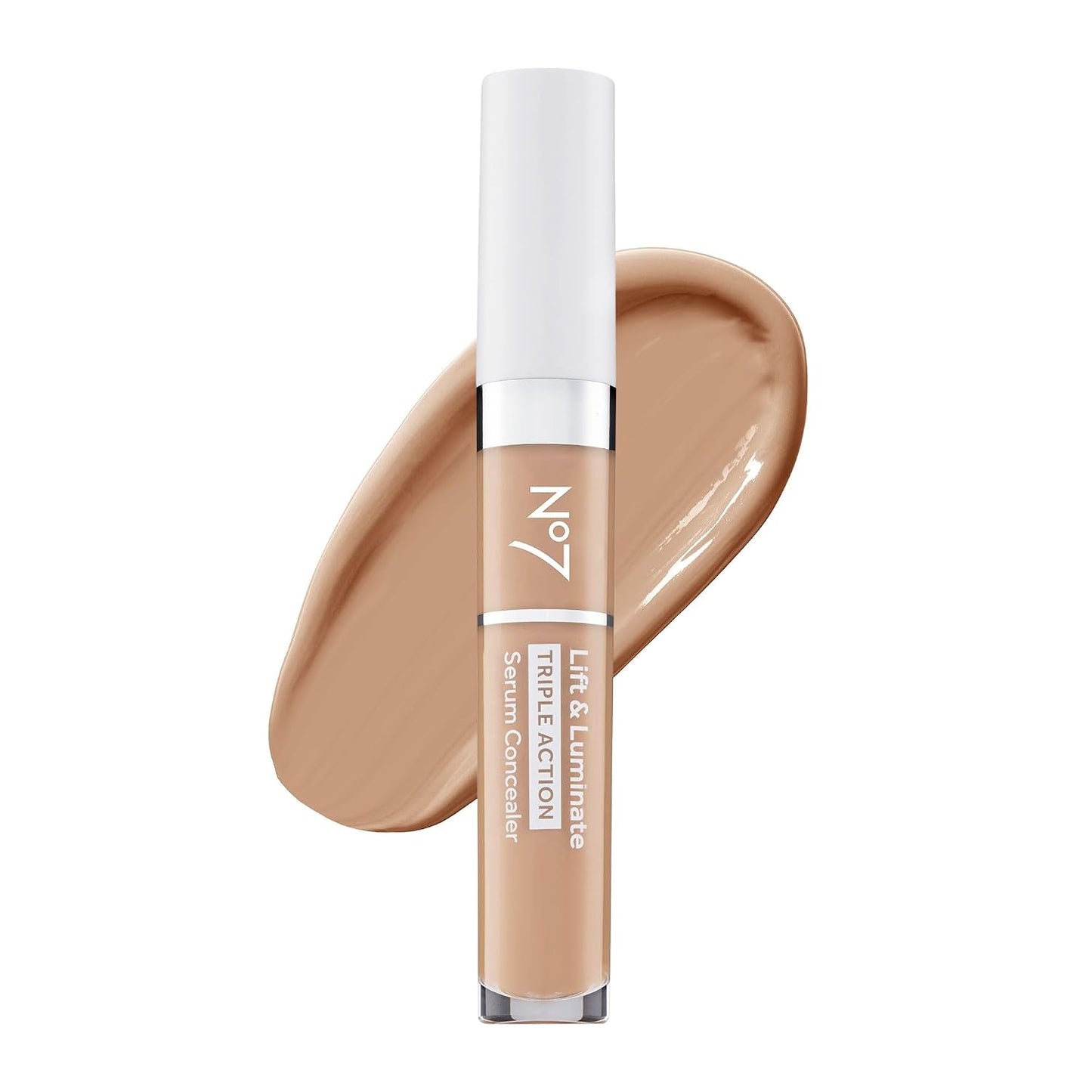 No7 Lift & Luminate Serum Concealer - Anti-Aging Liquid Makeup for Blemishes & Dark Circles | Light (8ml)
