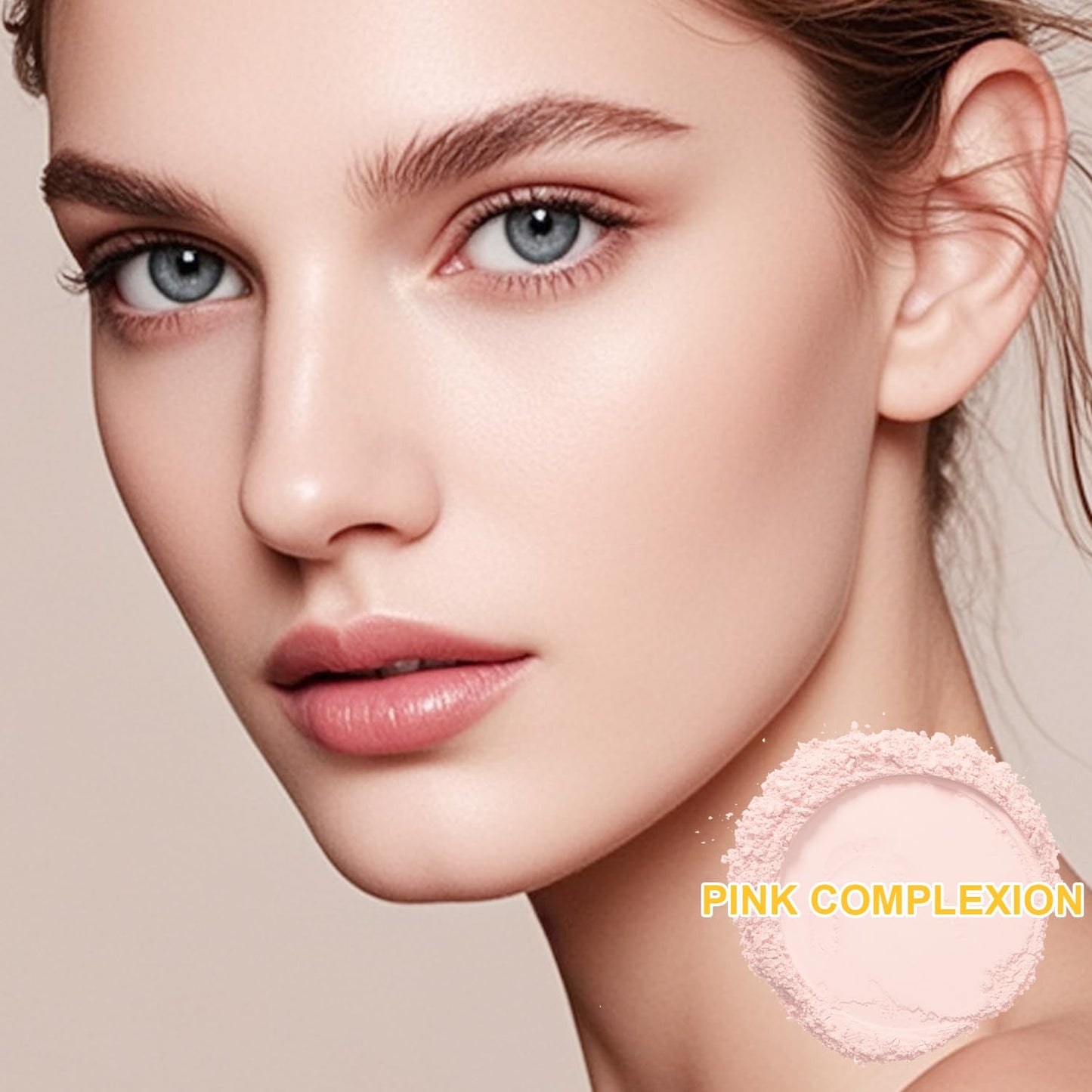 Mineral Sunscreen Setting Powder, SPF 35 Brush Sunscreen Powder for Face & Scalp, Long Lasting Lightweight Breathable, Oil Control Natural Matte Finish (#04 Pink Complexion)