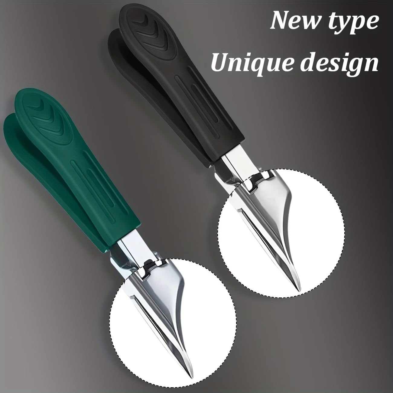 Thick Nail Clipper for Ingrown Nails Stainless Steel 25-Degree Angled Blade Safety Grip Handle Splash-Proof for Seniors, Black