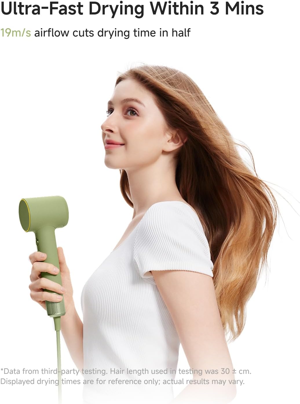 Laifen Mini Hair Dryer - Lightweight Ionic Blow Dryer with 200M High Speed Motor | Low Noise, Compact Design